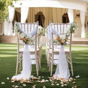 Birthday Party Event Wedding Venue Auditorium Theatre <strong>Background</strong> Table and Chair Decoration Bed Nets Mosquito Fabric - Product Image 3