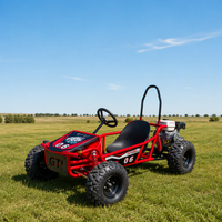 Nouveau Design en Promotion : Karts à Pédales 212cc 4 Temps avec Sièges Réglables, Marche Arrière, Phares Avant, Vitesse Maximale 85km/h, Voiture de Drift à Essence