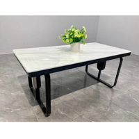 Table basse moderne minimaliste en pierre ultra-résistante pour bureau et salon, durable et facile à nettoyer, mobilier de maison