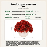 Vente en gros transfrontalière de centres de table en verdure artificielle en plastique de haute qualité, style Instagram, 18x16, pour salons