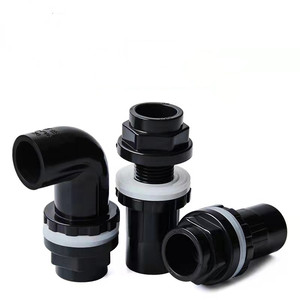 PVC 3/4 Inch BSP Male Plastic Water Tank Fitting Connector Socket fish tank upper and lower water joints for Aquarium Bulkhead