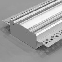 Profils d'extrusion en aluminium pour LED, canal en aluminium pour escaliers/murs, bande encastrée en aluminium
