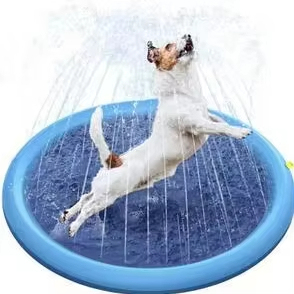 Pet Furniture Summer Pet Swimming <b>Pool</b> Inflatable Water Pad Play Cooling Mat Outdoor Interactive Toy for <b>Dogs</b> - Product Image 2