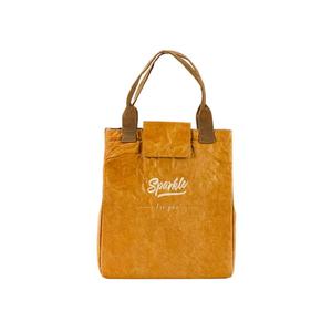 Borsa Termica Isolante in TYVEK Colore Naturale con Logo Personalizzato Stampato, Manici Portatili e Chiusura in Velcro - Product Image 1