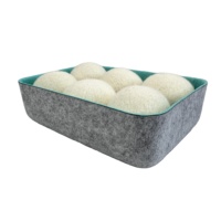 Boîte de rangement carrée pliable en feutre, double couleur, pour tiroir, cosmétiques, linge, balles de séchage