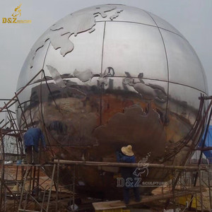 Décor de jardin extérieur Terre Grande sculpture de globe du <span class=keywords><strong>monde</strong></span> en acier inoxydable - Product Image 5