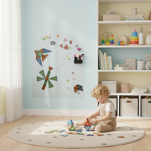 Pizarra Magnética Removible Uni-Felt, Centro de Creatividad para Niños, Pizarra Magnética y Tablero de Fieltro - Product Image 1