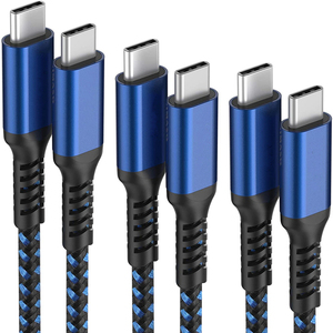 Cable de Carga Rápida <span class=keywords><strong>USB</strong></span>-<span class=keywords><strong>C</strong></span> <span class=keywords><strong>a</strong></span> <span class=keywords><strong>USB</strong></span>-<span class=keywords><strong>C</strong></span> de 20V 3A, Tipo 65W, Cable Trenzado de 60W PD de 6 pies - Product Image 1