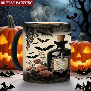 Frosted Black 11oz <b>Ceramic</b> Mug Heat Sensitive Blank <b>Cup</b> For Festival Gift - Product Image 6