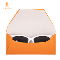 Étui à lunettes pliable fait main, boîte à lunettes rayée colorée avec doublure douce, pochette de protection pour lunettes de voyage