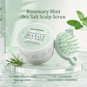 Exfoliante para el Cuero Cabelludo HALORINNA OEM 260g con Romero y Menta, Fórmula Refrescante y No Grasa para Salón y Hogar, Detox Semanal del Cuero Cabelludo - Product Image 1