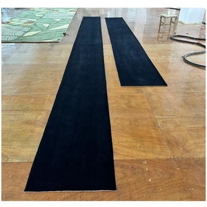 Chất Lượng Cao Bán Buôn Mềm Màu Đen Hoặc Màu Đỏ Runner Đồng Bằng Màu Rắn Cầu Thang Thảm Thảm - Product Image 6