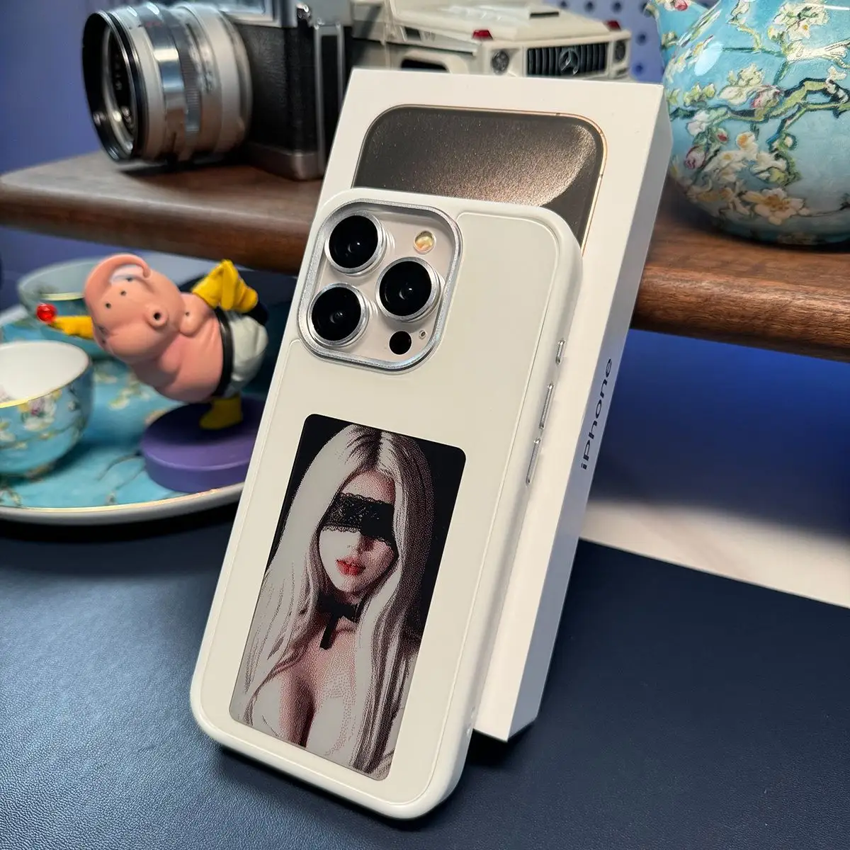 Diy E Inkt Scherm Display Telefoon Case Voor Iphone 15 Nfc At Will Switch Pattern Iphone14/13pro Max