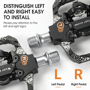 WEST BIKING Aluminium 2 en 1 Du Bearing Vélo de <span class=keywords><strong>course</strong></span> professionnel Slef Lock Pedal SPD Clipless Flat Mountain Bicycle Pedal - Product Image 4