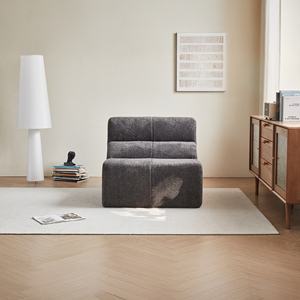 Sillón Modular de Chenilla Comprimida, Duradero, Tapizado Moderno, Cojín Cuadrado, Respaldo sin Brazos, Fácil de Montar, para Sala de Estar - Product Image 1