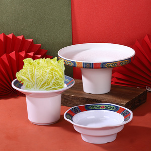 Ensemble de vaisselle créative en mélamine pour fondue, seau à légumes, bol de forme irrégulière pour usage quotidien - Product Image 3