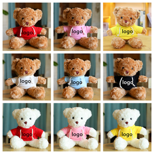 テディベアプロモーションパーソナライズギフトかわいいぬいぐるみカスタムロゴTシャツ - Product Image 4