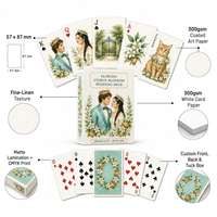 Jeu de cartes de poker personnalisé Florida Citrus Blossom, portrait aquarelle, avec boîte de rangement