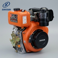 Moteur diesel 188F 12 CV 456 cm³ de type motoculteur, moteur renforcé avec démarrage électrique pour machines industrielles et fourniture OEM