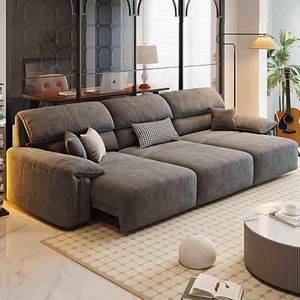Sofá Chesterfield Opcional con Función Ajustable, Tapizado en Terciopelo, Tres Plazas, Minimalista, con Esponja - Product Image 1
