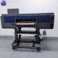 Impresora UV DTF de rollo de 60 cm con 3 cabezales de impresión I1600 I3200, impresora de pegatinas de película de transferencia UV de buen rendimiento con efecto de textura 3D