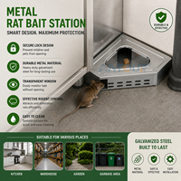 Trampa para Ratones de Acero Inoxidable Ecológica, Reutilizable, Caja de Captura Viva con Ventana Transparente para un Control Seguro de Topos y Ratones