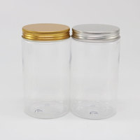Op voorraad: Transparante plastic potjes 30g 50g 80g 100g 120g 150g 200g met brede opening, PET verpakking, met schroefdeksels voor thee