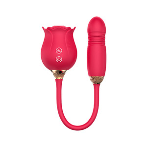 Vibrador de Silicona con Forma de Rosa, Juguete Sexual con Lengua Extensible y Función de Succión de Clítoris para Mujeres - Product Image 4