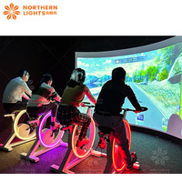 Simulador de Realidad Virtual de Bicicleta con Experiencia Real, Máquina de Realidad Virtual con Proyector de Alta Resolución