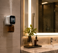 Diffuseur d'huiles essentielles mural S01 150ml avec contrôle par application, à brancher, 90 °   Diffuseur d'arômes rotatif pour toilettes, maison, hôtel, bureau