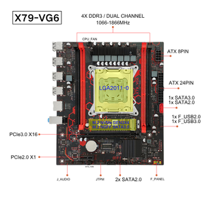 NUEVO Conjunto de Plataforma WIN11 para Escritorio X79-VG6 con TPM2.0, CPU Intel <span class=keywords><strong>Xeon</strong></span> <span class=keywords><strong>E5</strong></span> <span class=keywords><strong>2697</strong></span> <span class=keywords><strong>V2</strong></span>, 4X DDR3 ECC RAM, NVME M.2, SATA3.0, Placa Base X79 - Product Image 4