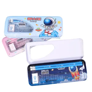 流行儿童儿童储物文具套装低价创意宇航员设计学校笔盒