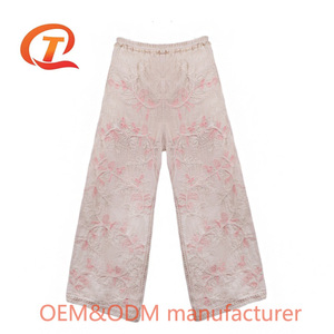 Fabrika Satışı <span class=keywords><strong>2026</strong></span> Yaz Kadın Nakışlı Gazlı Bluz Yüksek Bel Düz Paça Pantolon Takımı Moda Günlük - Product Image 4