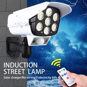 77LED Outdoors Simulation Monitoring <strong>Security</strong> Lighting with Motion Sensor Wall Lamp Solar Fake Surveillance Cameras <strong>Lights</strong> - Product Image 6