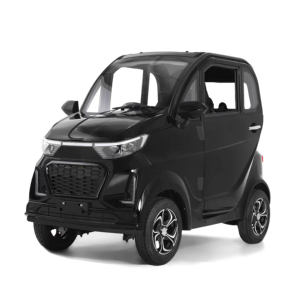 Scooter de Movilidad Eléctrico para Personas Mayores, Totalmente Cerrado, de 3 Asientos, con Tracción Trasera de 4 Ruedas, Asientos de Cuero, Cámara Trasera, Techo Solar e Interior Oscuro - Product Image 4