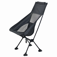 Chaise de camping pliante Frog-foot Space Chair, mobilier d'extérieur, chaise lune, tabouret de pêche portable compatible moto, avec dossier inclinable