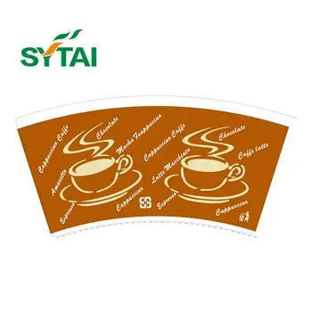 Flexo printing paper cup fan with PE coated one side paper cup sheets