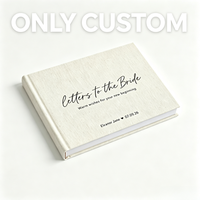 Livre de lettres personnalisées pour la mariée, livre d'or en lin, journal de mariage pour cadeau de fête prénuptiale