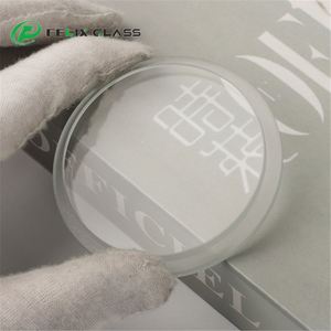 Verre trempé transparent rond à gradations, découpé CNC, avec éclairage LED personnalisé par le fabricant - Product Image 4
