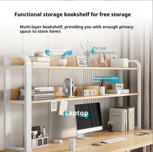 <span class=keywords><strong>Escritorio</strong></span> SCEN, <span class=keywords><strong>estantería</strong></span> para el hogar, altura ajustable integrada, estante de almacenamiento Simple moderno, <span class=keywords><strong>escritorio</strong></span> de ordenador de estudio para estudiantes - Product Image 4