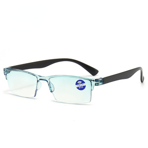 Lunettes de lecture anti-lumière bleue TikTok, monture PC, verres AC, protection 200 degrés, design dégradé unisexe pour le soin des yeux - Product Image 1