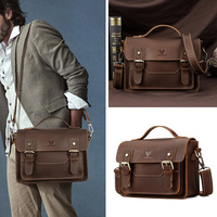 HUMERPAUL Serviette d'Affaires pour Hommes en Cuir Véritable, Sac de Bureau Grande Capacité pour Ordinateur Portable, Sac Bandoulière de Voyage