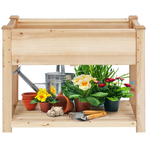 <span class=keywords><strong>Banc</strong></span> <span class=keywords><strong>de</strong></span> rempotage <span class=keywords><strong>de</strong></span> fleurs en bois imperméable à l'eau personnalisable <span class=keywords><strong>avec</strong></span> étagère pour la croissance des plantes <span class=keywords><strong>de</strong></span> <span class=keywords><strong>jardin</strong></span> suspendues directement en usine - Product Image 2