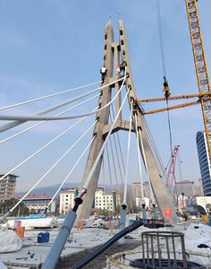 สายเคเบิลเหล็กไบโบสำหรับสะพานแขวน คุณภาพป้องกันการกัดกร่อน - Product Image 2
