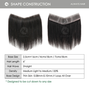8 Kleuren 0.08-0.10 Pu Man Haar Franjes Voorhoofd Natuurlijke Haarlijn Toupetje All V Loop Onzichtbare Pony Frontlijn Haarpatch 2.5X16 - Product Image 2