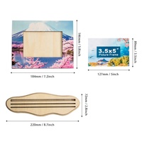 Petit cadre photo en bois découpé au laser, style rustique nordique, support photo de bureau pour cadeau de mariage ou de fête