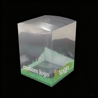 Boîte en plastique pliable transparente en PET recyclable avec logo personnalisé, emballage idéal pour cadeaux et présentations de cosmétiques, de parfums et de jouets