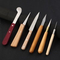Professionnel 6 pièces bricolage Art argile poterie ensemble d'outils artisanat argile sculpture outils enveloppe Cutter ensembles d'outils Sculpture couteau