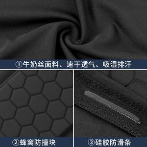 Honeycomb Calf Protectors Unisex High Elasticity Football Shin Guards All Seasons Leg Support - Product Image 4