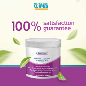 Biokleen 100 منصات بارد الراحة الشخصية التطهير منصات العضوية شجرة الويتشهازل الألوة فيرا الطبيعية سريع المفعول مناديل ل الباسور - Product Image 2